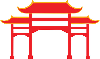 Abstract geometric gate design with vibrant colors