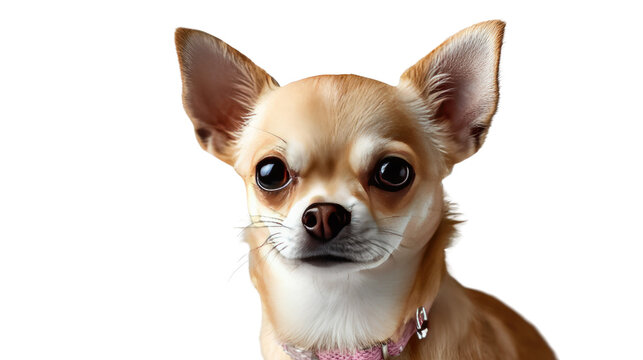 Chihuahua Portrait: A charming chihuahua with big, expressive eyes gazes directly at the viewer, its alert posture showcasing its endearing personality and petite charm.
