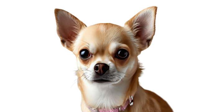 Chihuahua Portrait: A charming chihuahua with big, expressive eyes gazes directly at the viewer, its alert posture showcasing its endearing personality and petite charm.