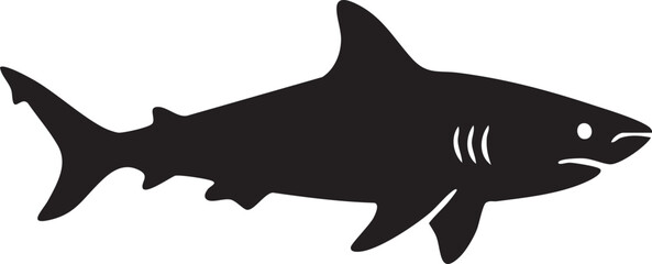 Dynamic shark illustration with vibrant colors