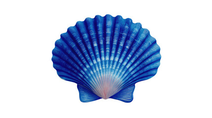 Ocean's Gem: A vibrant blue seashell, radiating with intricate texture and the captivating charm of the deep sea.