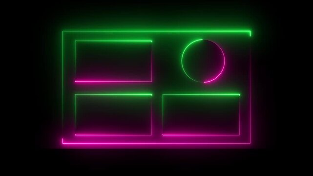 Abstract Futuristic light effect isolated on Black Background