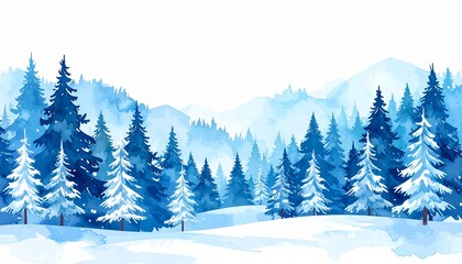 Fototapeta premium winter landscape with forest, winter landscape with trees, winter forest landscape, 