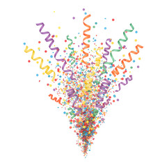 Confetti. Festive illustration design.