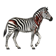 Zebra anatomy illustration design.