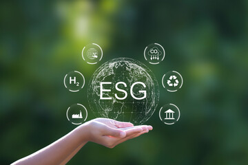 ESG icon for Environment Social and Governance	