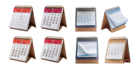 Desk Calendar Display with Multiple Monthly Pages