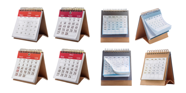 Desk Calendar Display with Multiple Monthly Pages