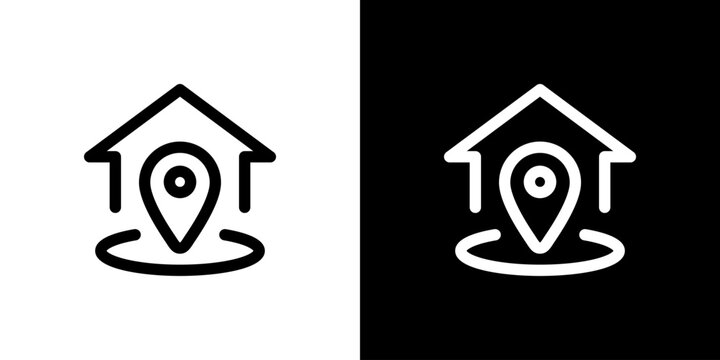 住所とマップピンのアイコン