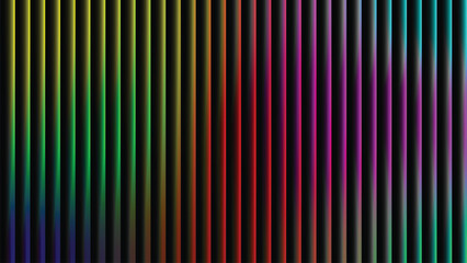 Vibrant colorful vertical spectrum lines creating a smooth gradient transition, forming a modern striped pattern and abstract background design element for digital use.