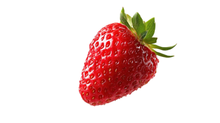 Strawberry cut out pattern. Ripe fresh flying red strawberry isolated on white background. With clipping path. Summer delicious sweet berry organic fruit, food, diet, vitamins, creative layout