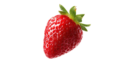 Strawberry cut out pattern. Ripe fresh flying red strawberry isolated on white background. With clipping path. Summer delicious sweet berry organic fruit, food, diet, vitamins, creative layout