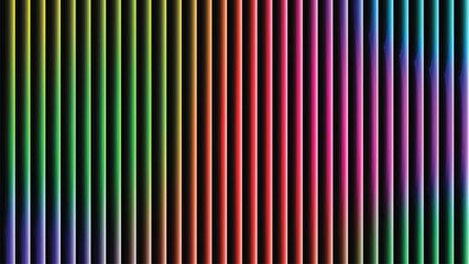 Vibrant colorful vertical spectrum lines creating a smooth gradient transition, forming a modern striped pattern and abstract background design element for digital use.