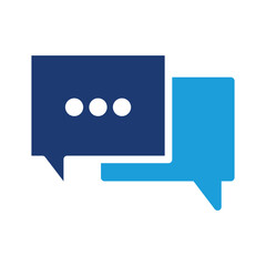 simple speech bubbles representing dialogue and conversation themes colored icon vector design good for web or mobile app