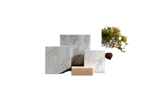Stone and wood scene: A serene scene featuring natural stone and wood elements, perfectly arranged to showcase the textures and subtle hues of nature's artistry.