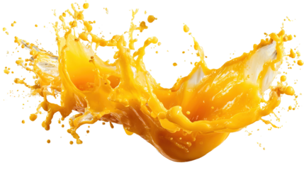 Collection of Fresh half of ripe orange fruit floation with orange juice splash isolated on white background