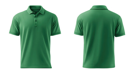 green t shirt isolated on white, template green polo t shirt remove background PNG image