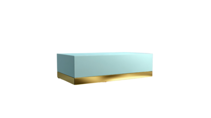 Modern Elegance: A minimalist design in a captivating light blue and gold hue, This sleek piece adds a touch of sophistication to any contemporary interior.