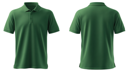 green t shirt isolated on white, template green polo t shirt remove background PNG image 