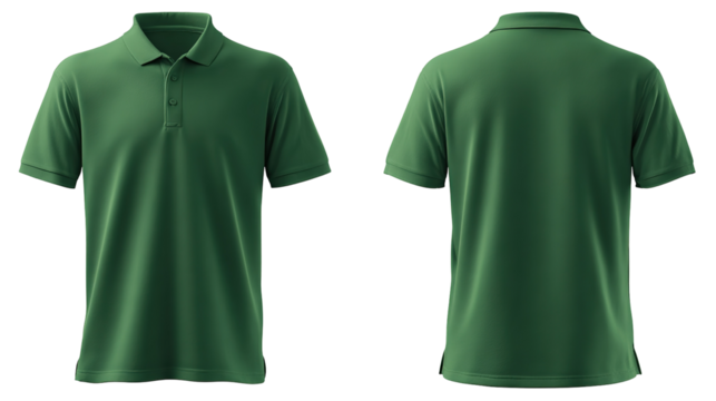 green t shirt isolated on white, template green polo t shirt remove background PNG image 