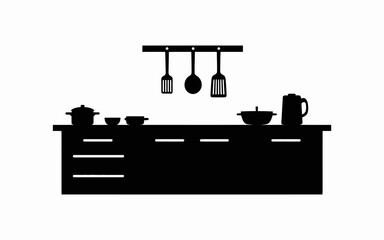 vector illustration of a kitchen stove