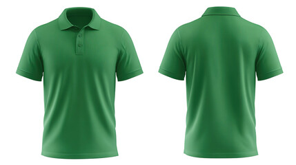 green t shirt isolated on white, template green polo t shirt remove background PNG image