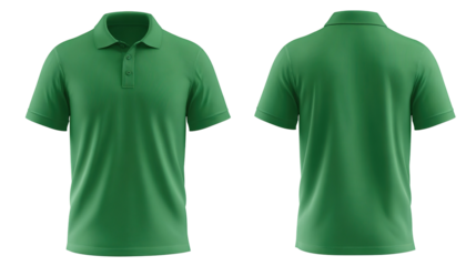 green t shirt isolated on white, template green polo t shirt remove background PNG image 