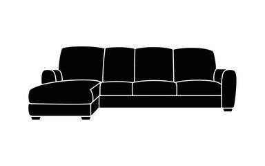 black leather sofa