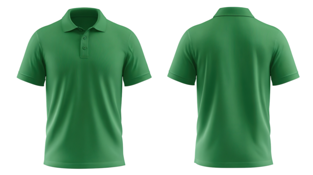 green t shirt isolated on white, template green polo t shirt remove background PNG image 