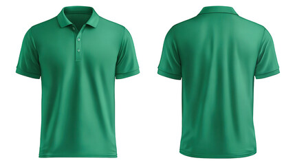green t shirt isolated on white, template green polo t shirt remove background PNG image
