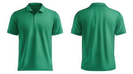 green t shirt isolated on white, template green polo t shirt remove background PNG image