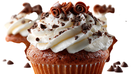 chocolate cake with whipped cream