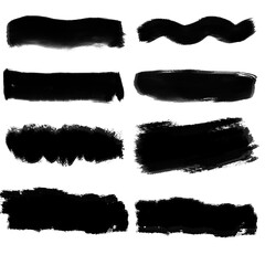 set of watercolor paint strokes, brush stroke , 