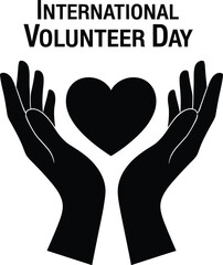 Hands holding a heart for International Volunteer Day
