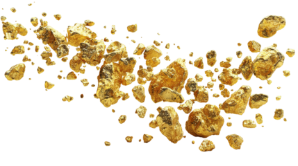 A captivating image showcases a lustrous golden nugget