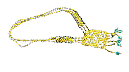 Beads typical of the Dayak Taman tribe of West Kalimantan
