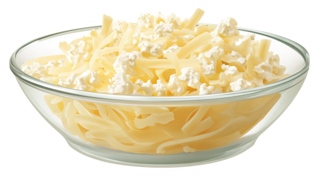 Variety of dried pasta shapes displayed in a white container on a white