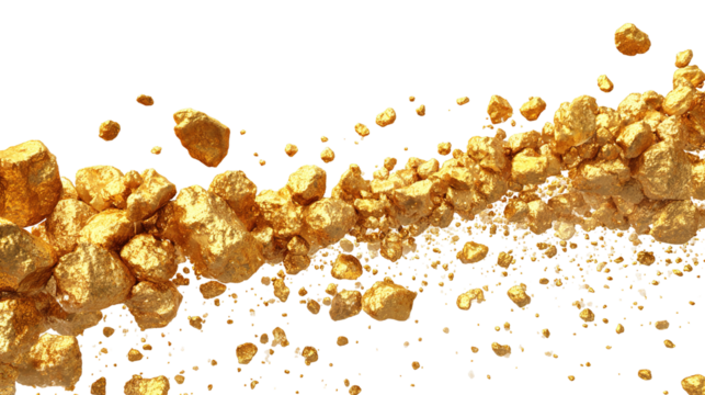 A captivating image showcases a lustrous golden nugget