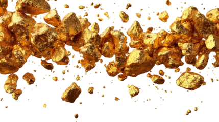 A captivating image showcases a lustrous golden nugget