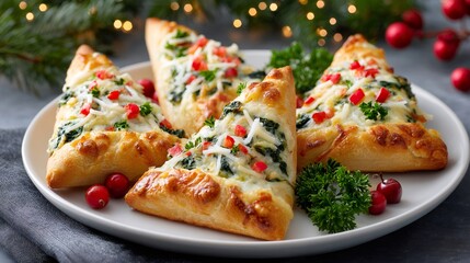 Christmas tree spinach dip appetizers for holiday party