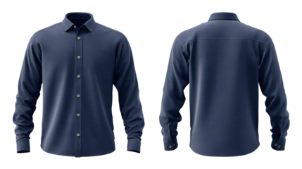 blue shirt on a white background