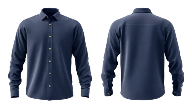 blue shirt on a white background