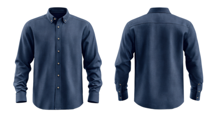 blue shirt on a white background