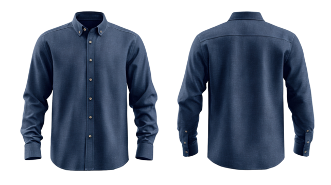 blue shirt on a white background