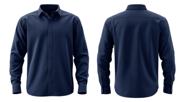 blue shirt on a white background - Powered by Adobe