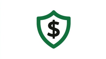 Obraz premium shield with dollar symbol