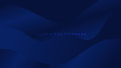 Modern minimalist deep blue gradient background. Dynamic waves, liquid shapes, and smooth flowing curves for design.