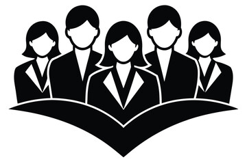 group of people vector icon silhouette