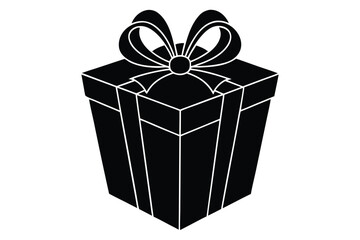 gift box vector icon silhouette