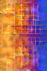 Abstract Neon Cityscape Reflection